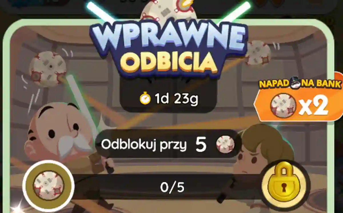Wydarzenie Monopoly Go Wprawne Odbicia (lista nagród)